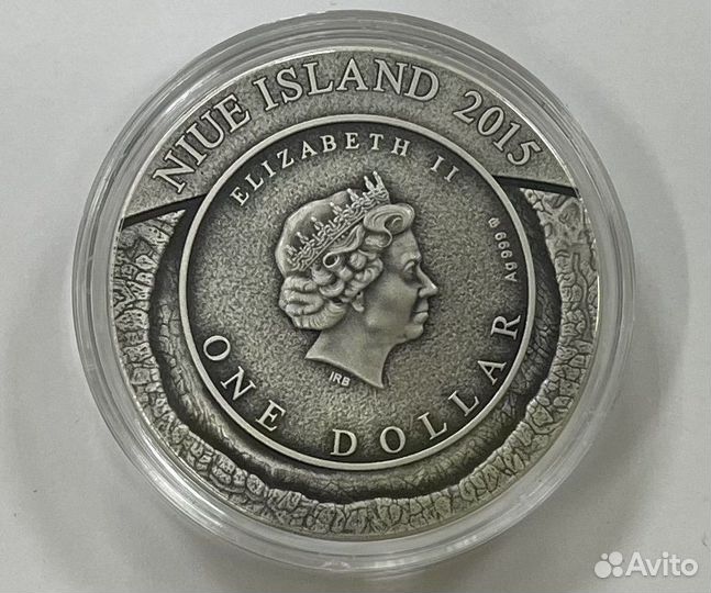Ниуэ 1 доллар 2015 Метеорит Серебро Сертификат