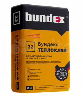 Штукатурно-клеевая смесь bundex Теплоклей 25 кг