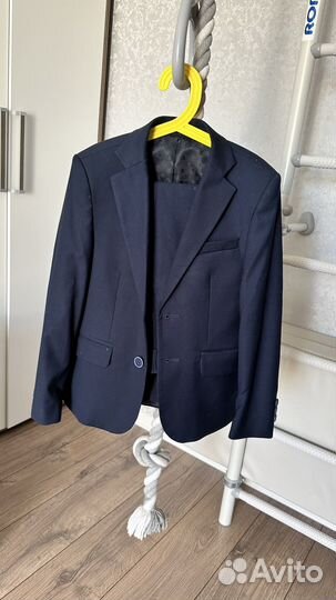 Школьный костюм для мальчика 134 синий Аврора