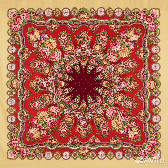 Павловопосадский платок шерсть