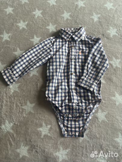 Боди- рубашка на 12 мес