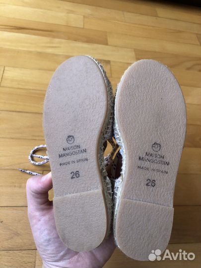 Эспадрильи для девочки 27 размер