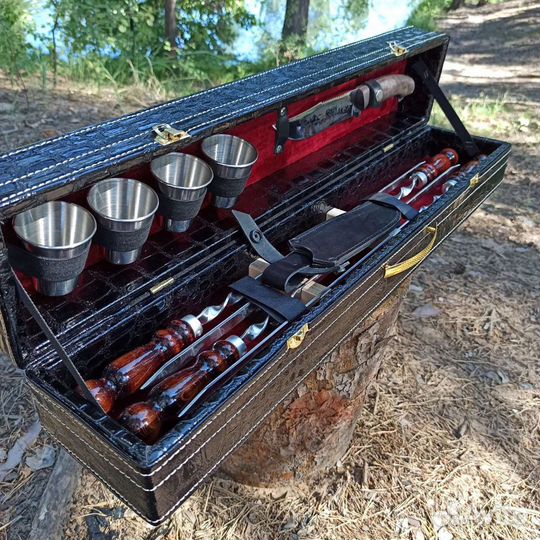 Набор шампуров в кейсе 