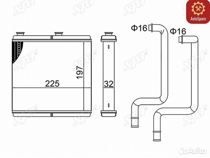 Радиатор отопителя салона nissan murano 08-16