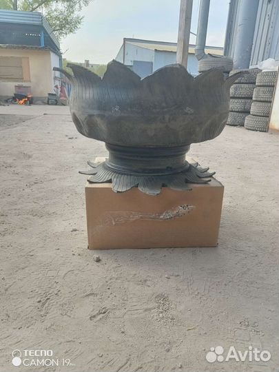 Клумба из покрышек