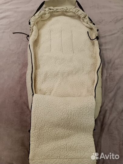 Зимний конверт в коляску на овчине