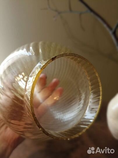 Стеклянный плафон от люстры, Югославия