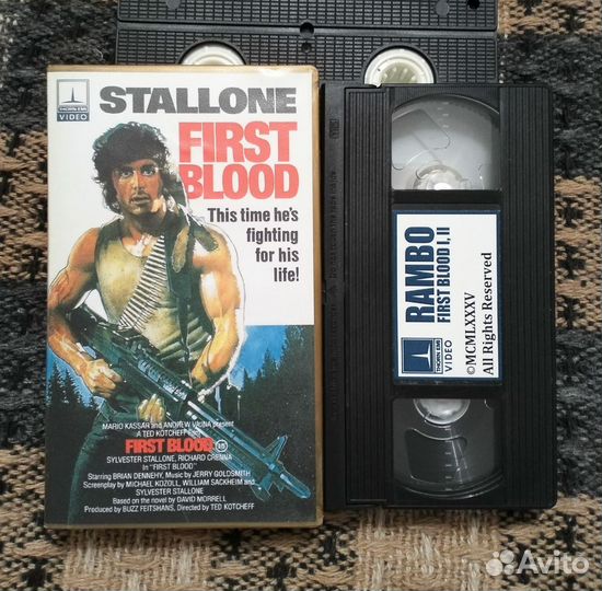 Видеокассета Рэмбо 1,2