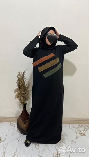 Платье худи длинное