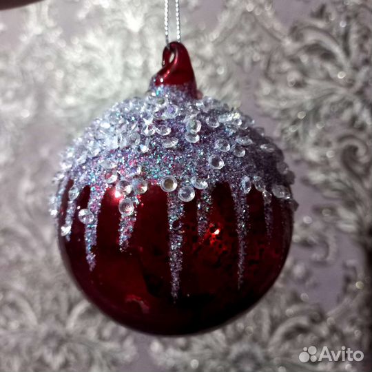Елочные игрушки шары на ёлку стекло