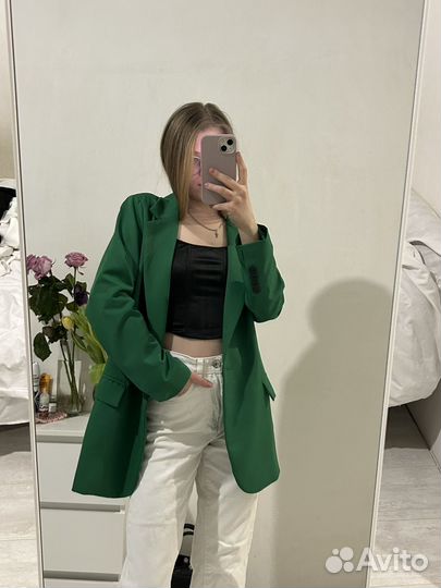 Пиджак женский зеленый