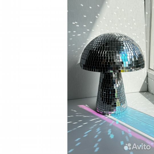 Зеркальный диско гриб из пинтерест / диско-шар