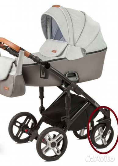 Колесо для коляски поворотное 24см