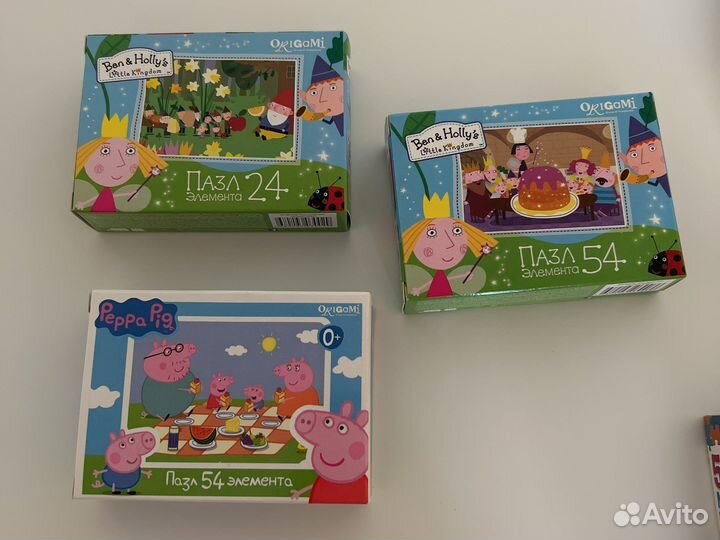 Пазлы новые 54, 24, 3d, origami, робокар, крылья