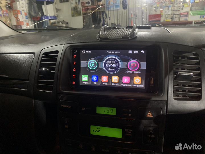 Магнитола Toyota 100x200 штатное место