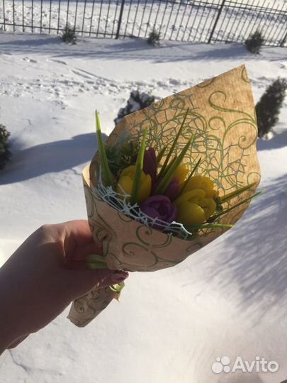 Букет цветов из мыла