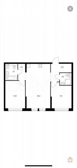 3-к. квартира, 66,7 м², 18/32 эт.