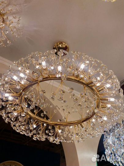 Люстра подвеная с хрусталем. Люстра одуванчик