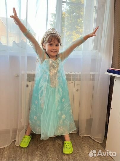 Платье Эльзы H&M 3-4 года