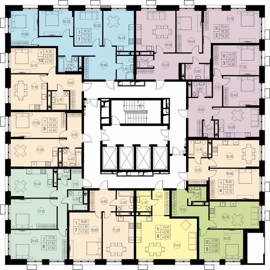 Квартира-студия, 40,9 м², 25/28 эт.