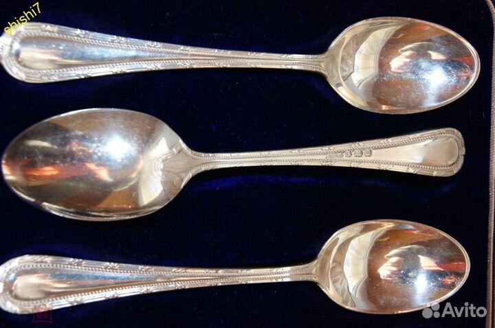 Набор ложки чайные серебро 925 англия 1919г