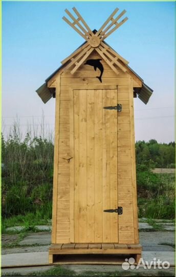 Дачный туалет с декором и установкой CFP