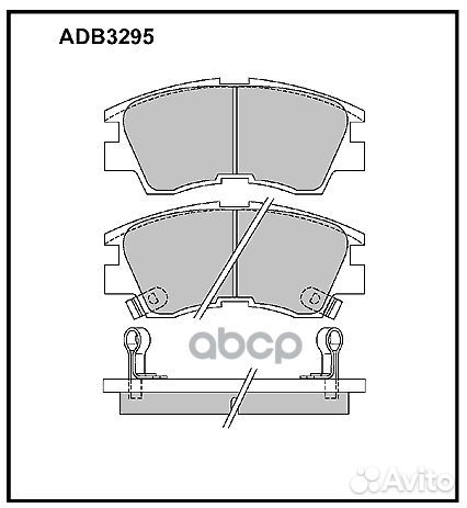 Колодки тормозные ADB-3295/N-3172 ADB-3295 alli