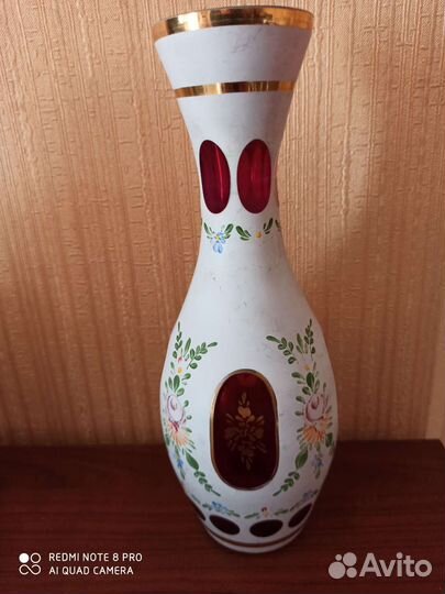 Ваза чехия Богемия.Бронь