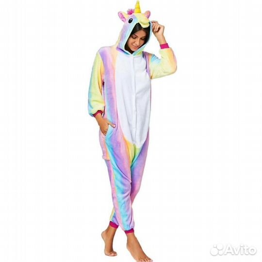 Кигуруми Радужный Единорог S