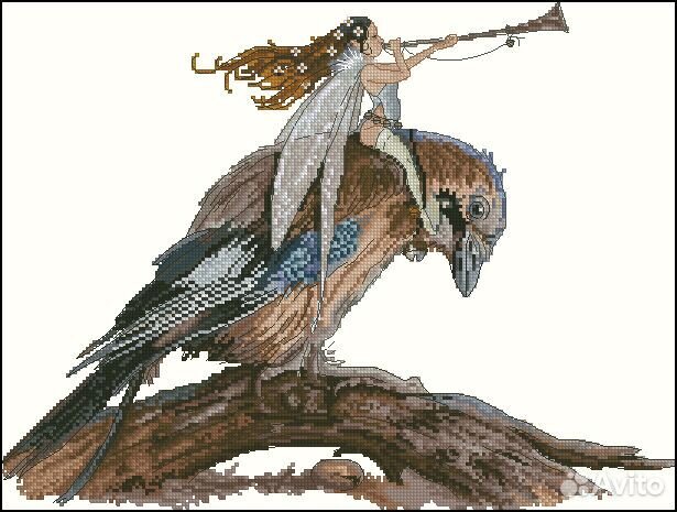 Схемы для вышивки крестом Гномики и феи