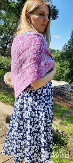 Вязаный платок из мериноса, новый