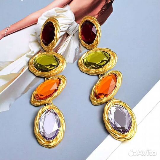 Роскошные длинные серьги