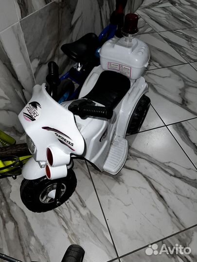 Детский электро мотоцикл Kreiss полиция