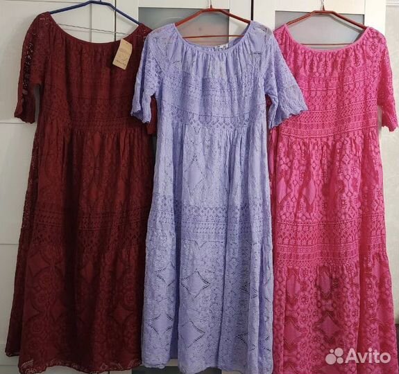 Новое Платье р.46-52 Италия Лилов/Бордо/Розов