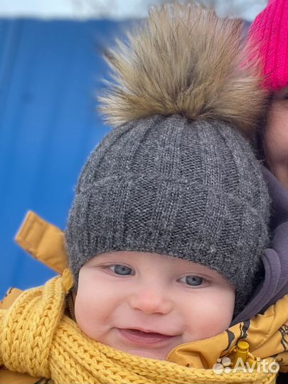 Зимняя шапка и снуд для малыша