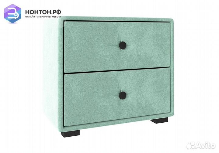 Тумба прикроватная Tango велюр мята