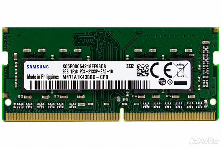 Новый sodimm DDR4 8GB 2133мгц Samsung DR154