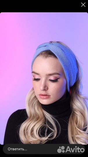 Вязаная повязка ручной работы