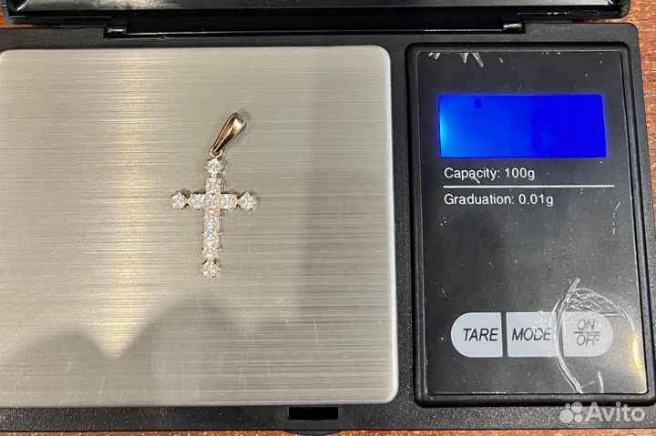Крестик золотой 585 пробы