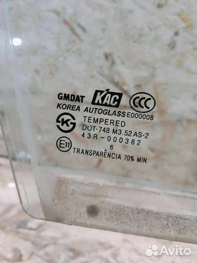 Стекло двери передней правой Chevrolet Lacetti