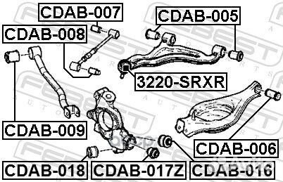 Сайлентблок задней цапфы cdab-017Z Febest