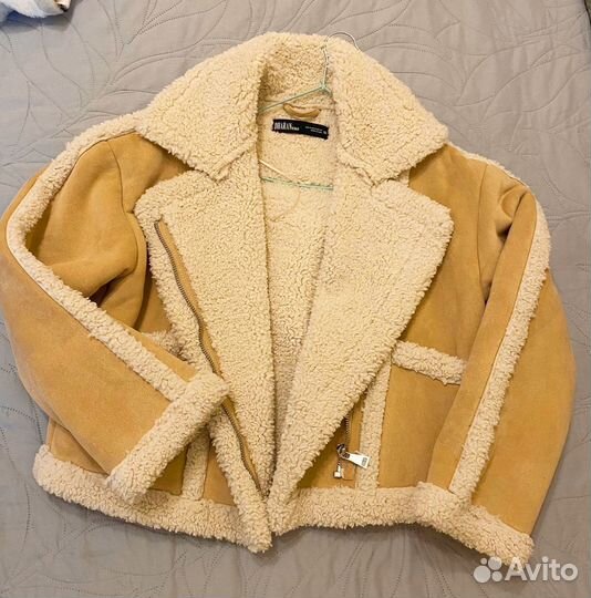 Дубленка укороченная оверсайз s-m