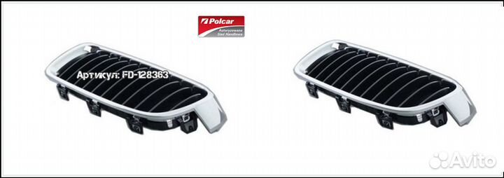 Решетка радиатора левая бмв F30 3 series