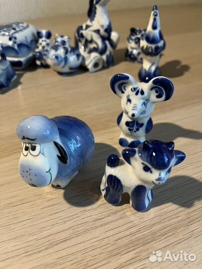 Гжель фигурки животных