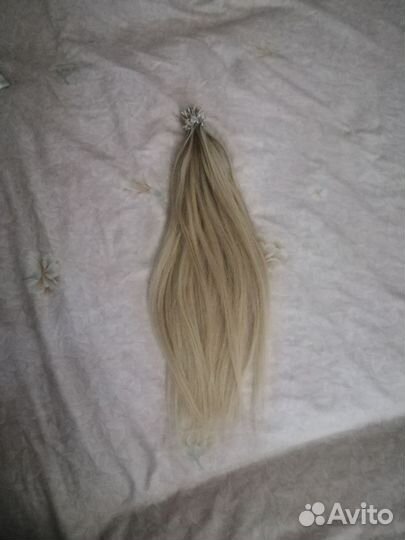 Волосы для наращивания 50 см блонд