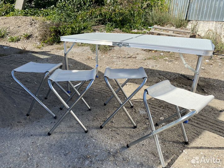 Туристический Стол 120х60 +4стула бу