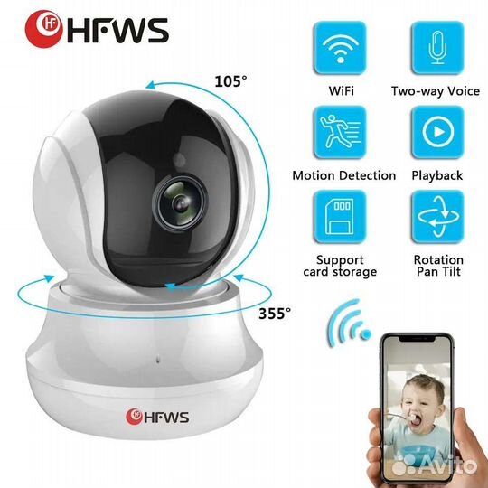 IP-камера hfws, 1080P, 2 мп, Wi-Fi