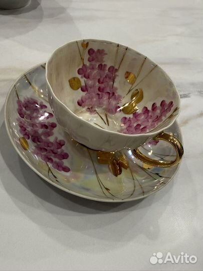 Чайный сервиз Розовая сирень. Дулево СССР