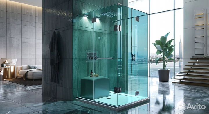 Кабина из стекла