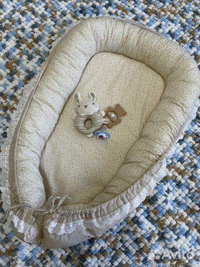 Кокон гнездышко для новорожденных двухсторонний